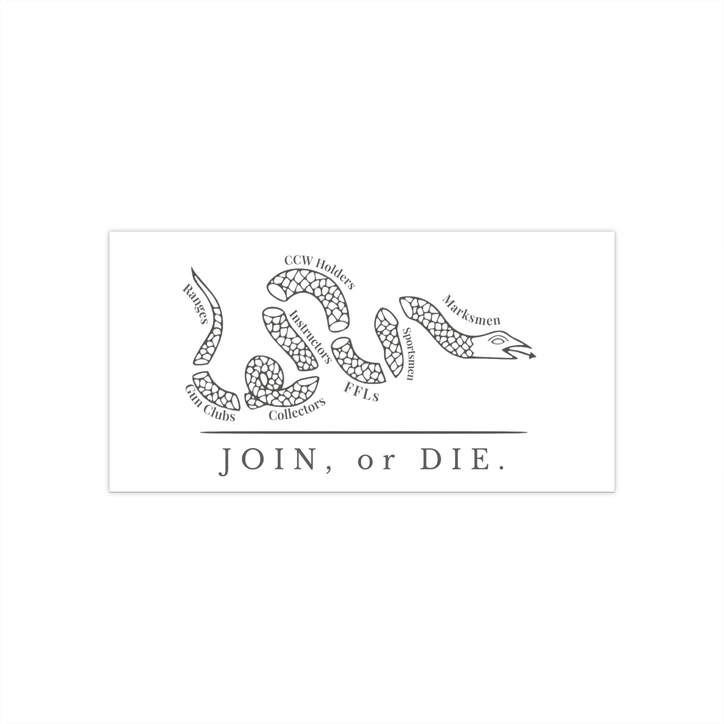 Join or Die Bumper Stickers